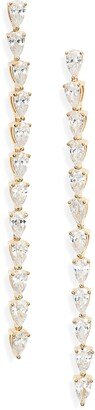 Pear Cubic Zirconia Linear Earrings