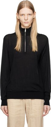 Black Half-Zip Sweater-AF