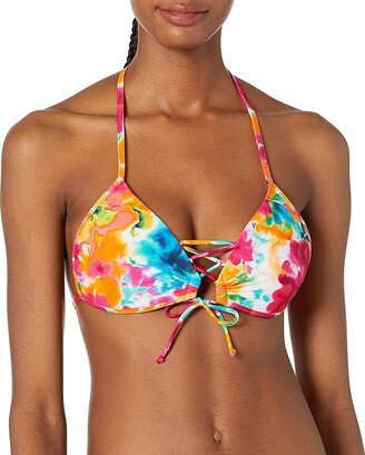 Women's Standard Baby Love Molded Cup Push Up Triangle Bikini Top Swimsuit (Volcano Floral) Women's Swimwear