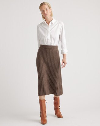 Mongolian Cashmere Midi Skirt