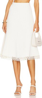 SIMKHAI Livina Crochet Rings Midi Skirt