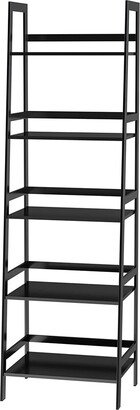 IGEMAN 5 Tier Bookshelf Open Ladder Bookcase for Bedroom, Living Room, Office, White