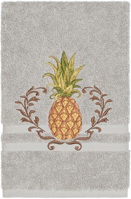 Welcome Embellished Hand Towel - Light Grey