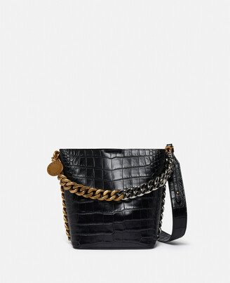 Frayme Croc-Effect Embossed Bucket Bag