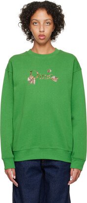 Dime Green Embroidered Sweatshirt