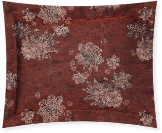 Stamped Floral Continental Sham