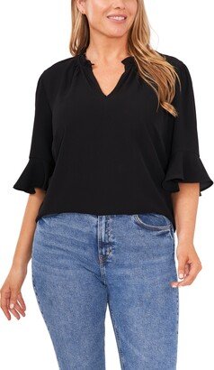 Split Neck Blouse-AA