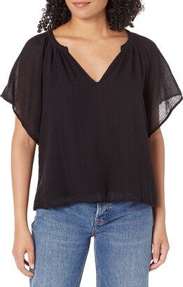 Women's Ashlyn Cotton Gauze Cape Sleeve Blouse