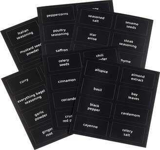 The Rectangle Spice Labels Black Pkg/56