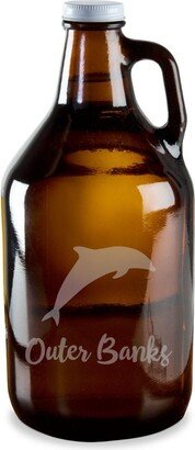 Dolphin Outer Banks Shore Point Beach 64 Ounce Beer Wine Growler