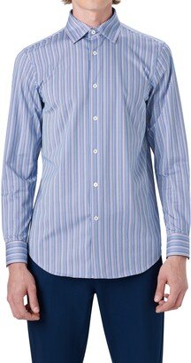 OoohCotton® Stripe Button-Up Shirt-AB