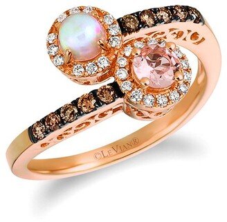 Chocolatier 14K Strawberry Gold 0.46 Ct. Tw. Diamond & Morganite Ring