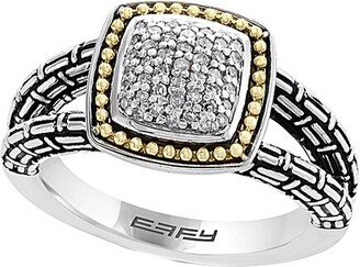 Effy Fine Jewelry 18K & Silver 0.18 Ct. Tw. Diamond Ring