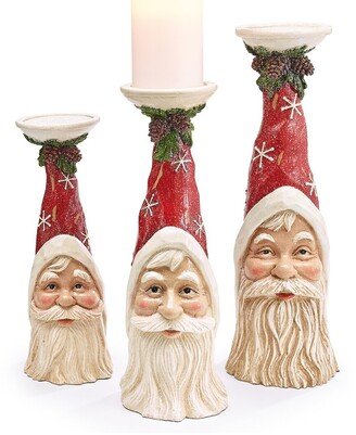 Burton & Burton Burton + Burton Set Of 3 Candleholder Santa Head