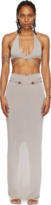 TYRELL SSENSE Exclusive Gray Camisole & Maxi Skirt Set