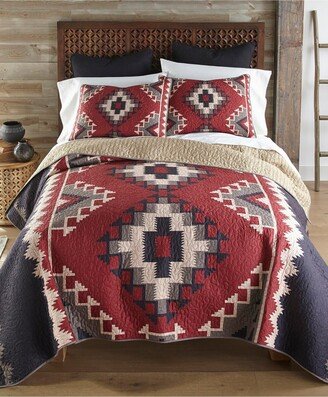 Mojave Red 3 Piece Quilt Set, King