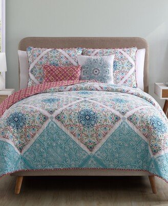 Windsor Reversible 5-Piece King Quilt Set