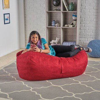 Delilah Traditional 4 Foot Suede Bean Bag Chair