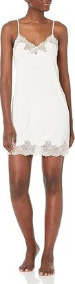 Enchant Lace Trim Chemise (Ivory/Shell Pink Lace) Women's Pajama