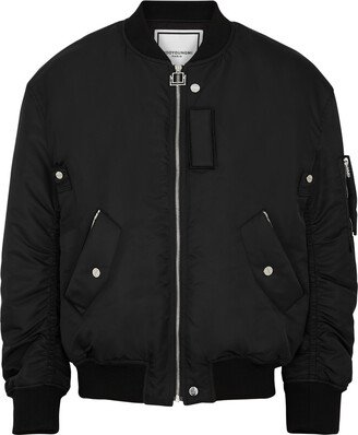 Logo Padded Nylon Bomber Jacket