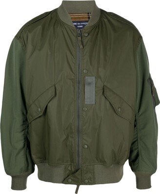 Multiple Flap-Pocket Bomber Jacket