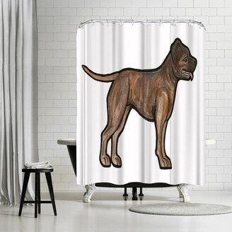 71 x 74 Shower Curtain, Staffordshire Bull Terrier by Sally Pattrick