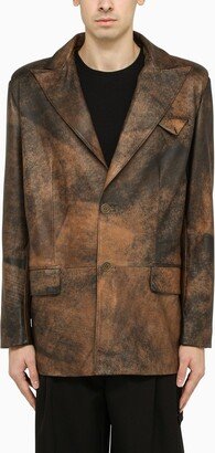 BAIA Brown shaded leather blazer