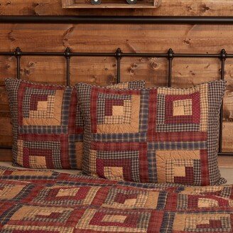 Red Rustic Bedding VHC Millsboro Sham Cotton Patchwork