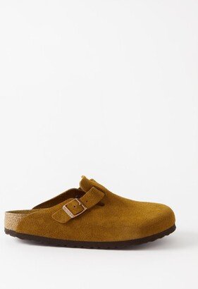 Boston Buckled Suede Clogs-AA