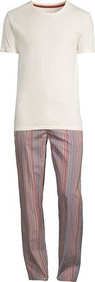 2-Piece T-Shirt & Striped Pants Pajama Set