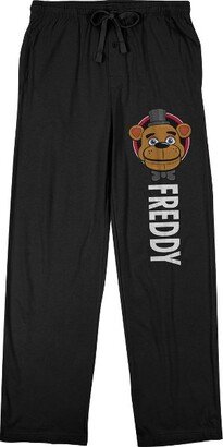 Five Nights at Freddy's Men's Video Game Freddy Fazbear Black Sleep Pajama Pants-Small