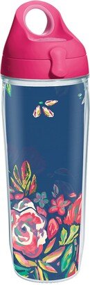 Tervis Live Bold Bouquet Made in Usa Double Walled Insulated Tumbler Travel Cup Keeps Drinks Cold & Hot, 24oz Water Bottle, Live Bold Bouquet - Open M