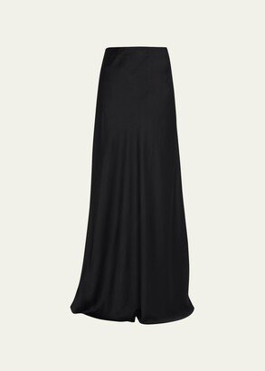 Satin Bias Maxi Skirt-AB