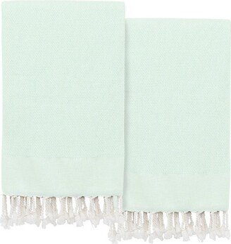 2pc Turkish Cotton Fun in Paradise Pestemal Beach Towel Seafoam