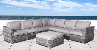 Patio 8 Piece Sectional Set with Cushions