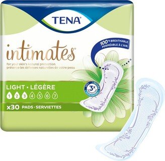 TENA Intimates Ultra Thin Light Bladder Leakage Pad for Women, Light Absorbency, Regular Length, 30 count