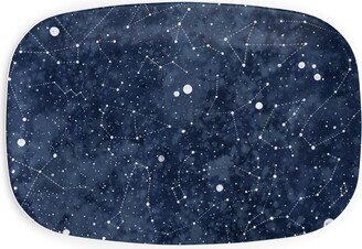 Serving Platters: Star Constellations - Blue Serving Platter, Blue