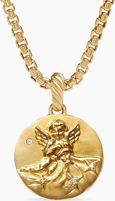 Aquarius Amulet in 18K Yellow Gold with Diamonds Women's