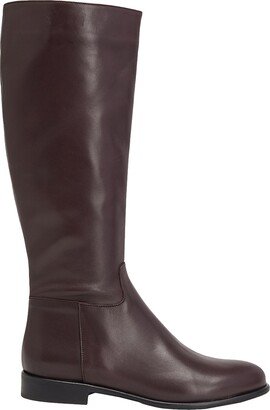 LEONARDO PRINCIPI Leather Tall Boots Boot Burgundy