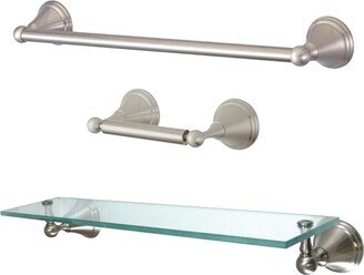 Governor 3-Pc. Bathroom Accessories Set in Nickel