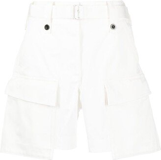 Cargo-Pocket Belted Shorts-AA