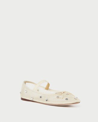 Leonie Cream/Clear Ballet Flat