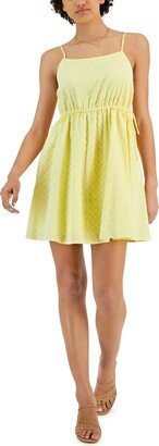 Kit & Sky Juniors' Sleeveless Textured Eyelet A-Line Dress