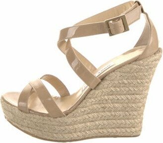 Patent Leather Braided Accents Espadrilles-AA