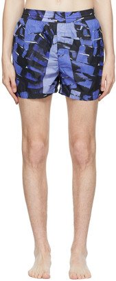 Blue Nylon Swim Shorts