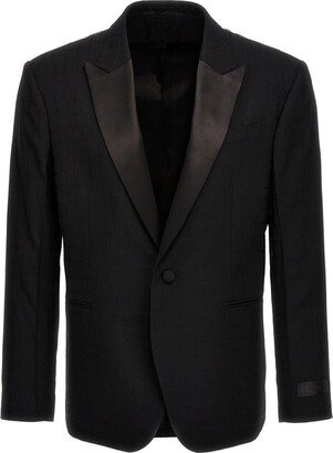 Single-Breasted Tailored Blazer-AX