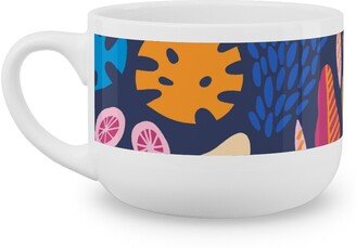 Mugs: Jungle Pattern - Multi Latte Mug, White, 25Oz, Multicolor