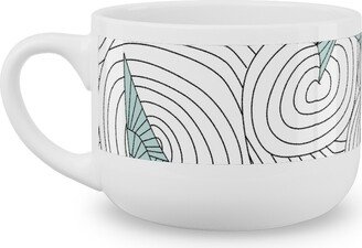 Mugs: Arctic Flying Terns Latte Mug, White, 25Oz, Green