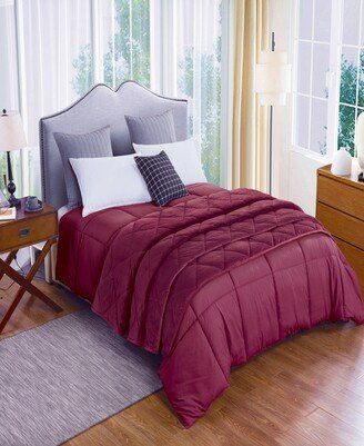 St. James Home 2pc Velvet Blanket and Down Alternative Comforter Set Twin in Tawny Port