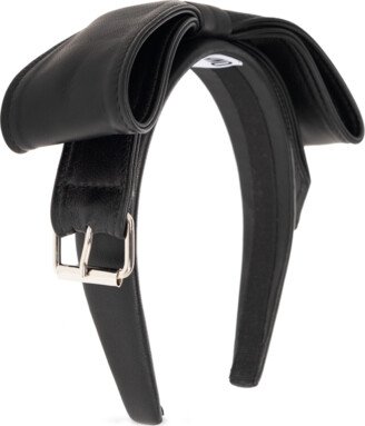 Headband With Bow - Black-AA